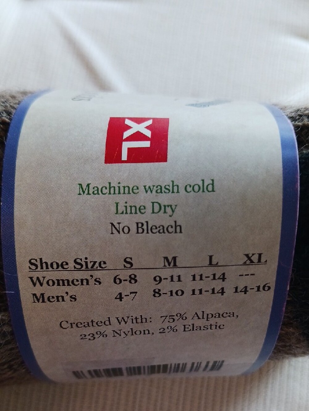 Alpacas of Montana ~ Alpaca Boot Socks – Brown & Black - Picture 3 of 8